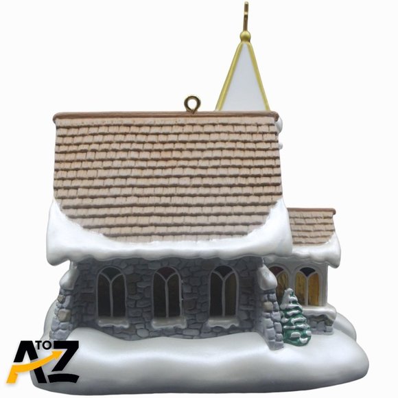 Hallmark Magic Ornament 2003 Fieldstone Church Candlelight Services #6 In Series - Picture 7 of 12